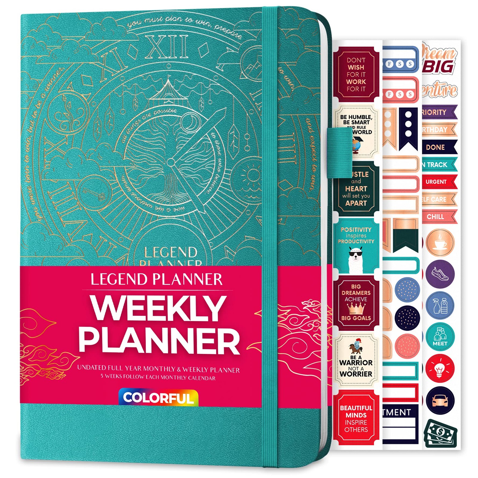 Legend Weekly Colorful Planner 2nd Edition – Undated Life & Work Agenda Journ…
