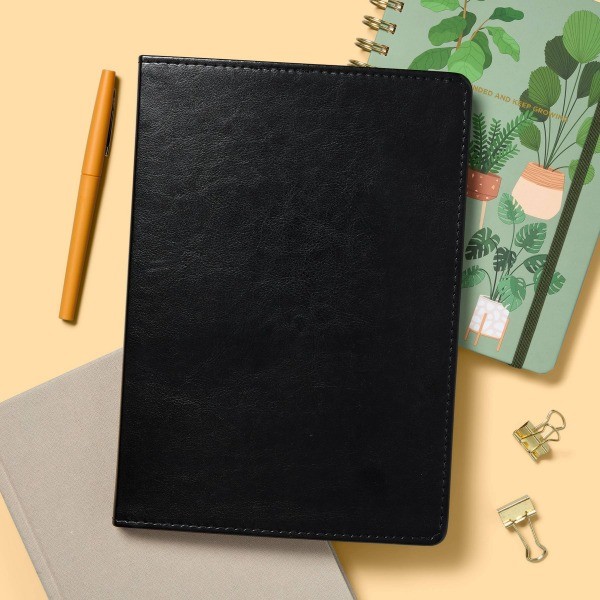 192pg Ruled Journal 10″x7″ Leatherette Black