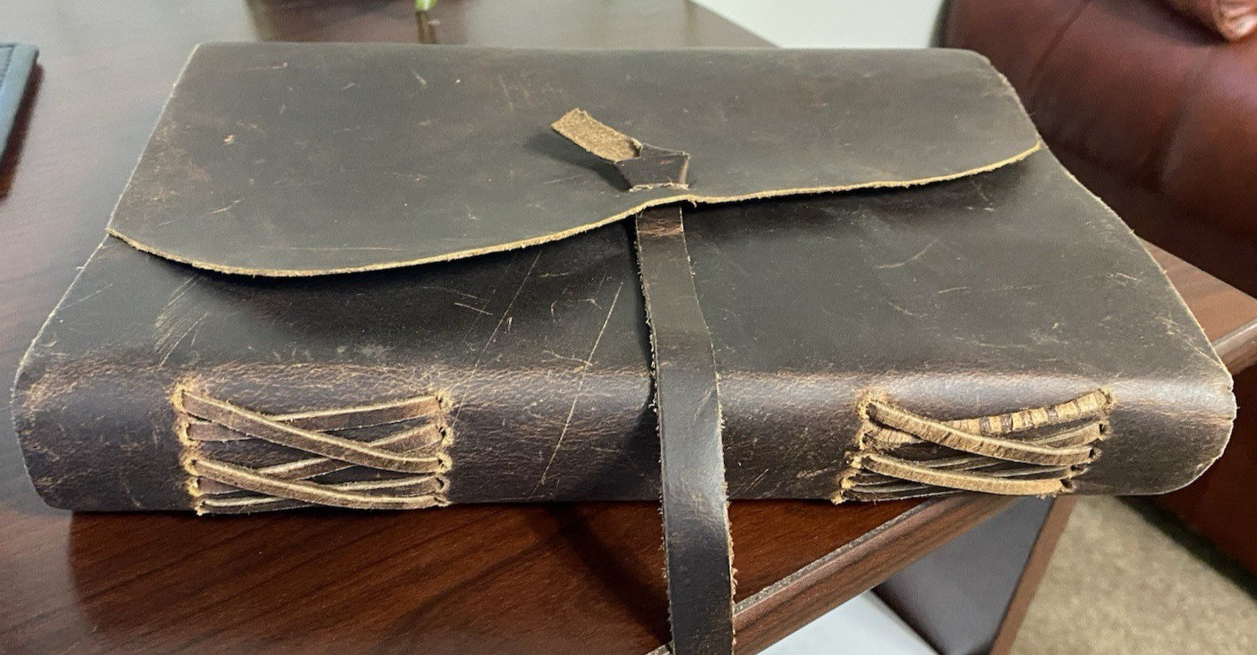 Modest Goods Leather Journal Deckle Edge Paper 200 Pages Distressed 9″x6.5″