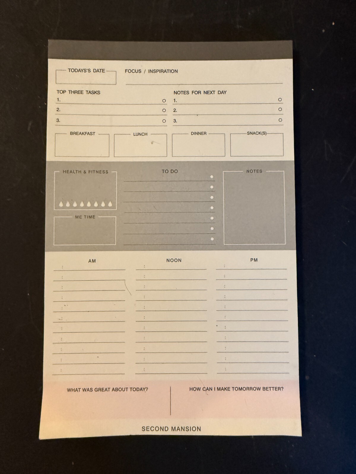 Focus To Do List notepad – To Do List Notebook for Work with 52 Sheet (161)