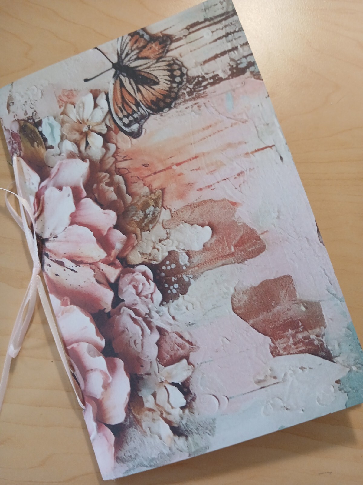 Junk Journal Booklet “3D FLOWERS” Dimensional Look Florals In Pink & Soft Pastel