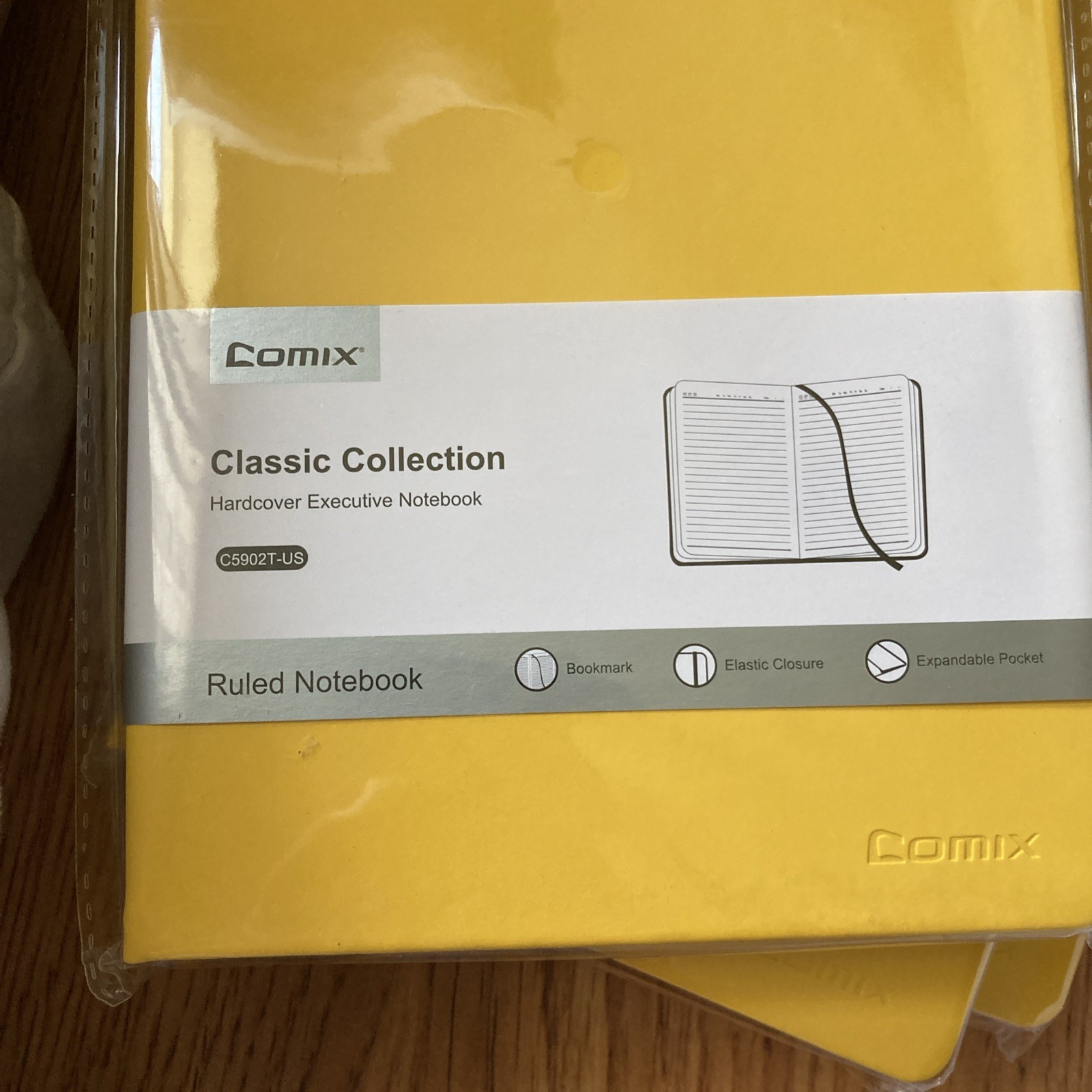 COMIX Classic Collection Ruled Golden Yellow Moleskin Hardcover Pocket Notebook