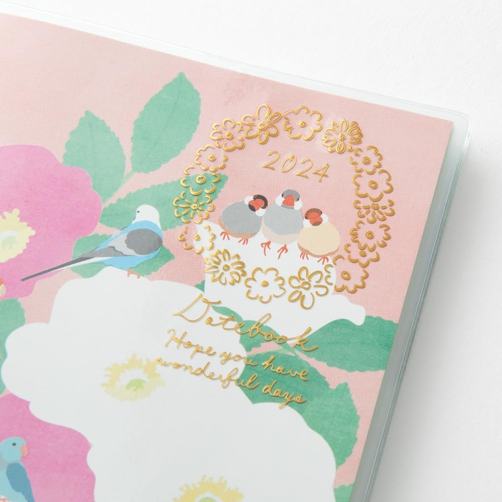 MIDORI Pocket Diary Notebook 2024 Slim Monthly Tri Pattern 22245006 (Starting Oc