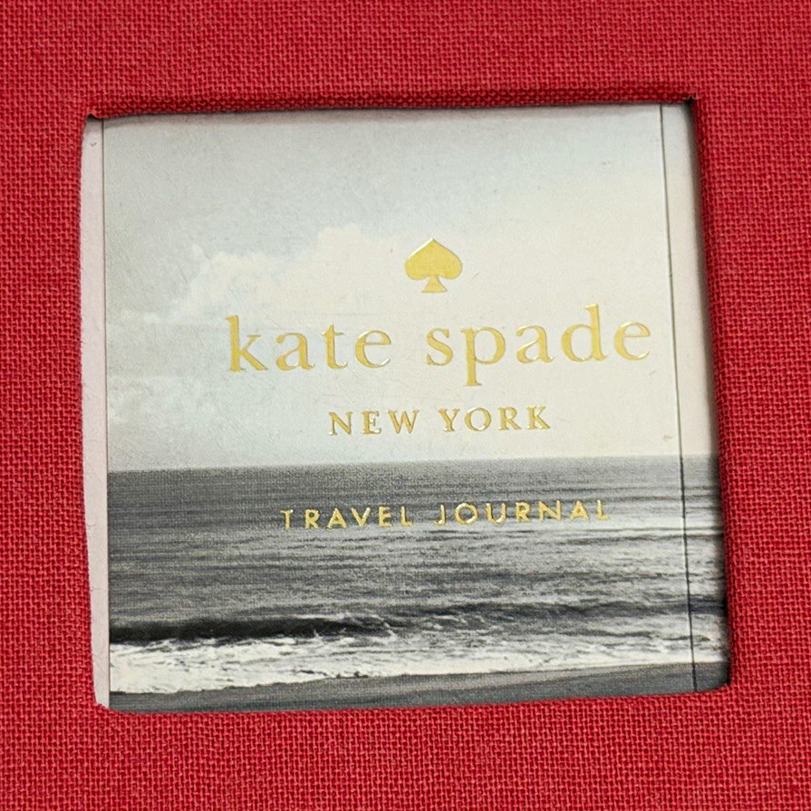 NEW kate spade new york Travel Journal Red Fabric Cover Blank Diary