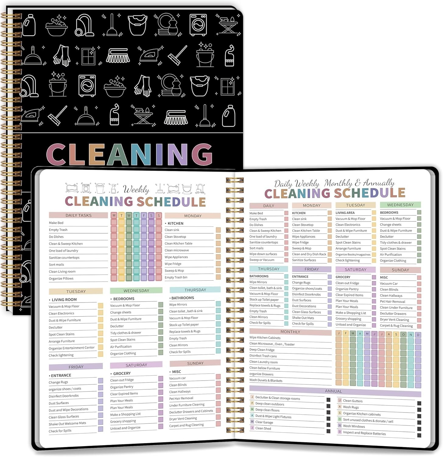 Ultimate ADHD Home Cleaning Organizer: Color-Coded Checklist & Family Task Chart