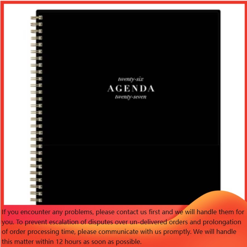 Blue Sky 8.5″x11″ 2026-2027 Weekly/Monthly Planner BS Black PP Double Horizontal