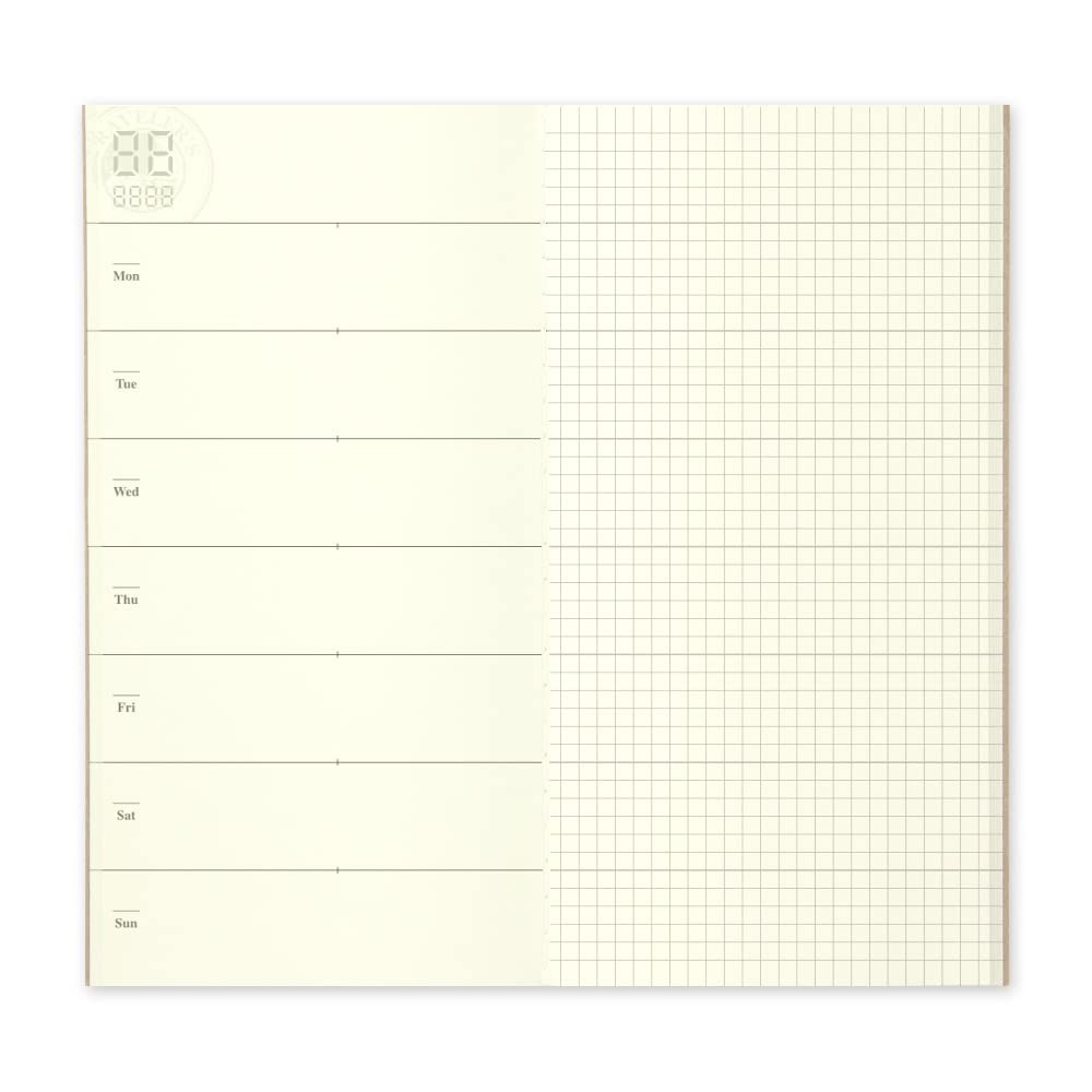 DESIGNPHIL Traveler’s Notebook Refill, Weekly, Regular Size