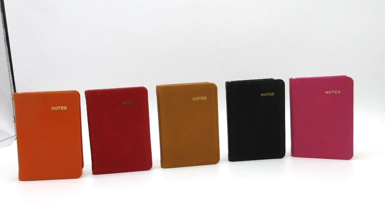NOTES Mini Notebook Leather Bound 3×4 Soft Cover 160 Lined Pages Post Miniatures