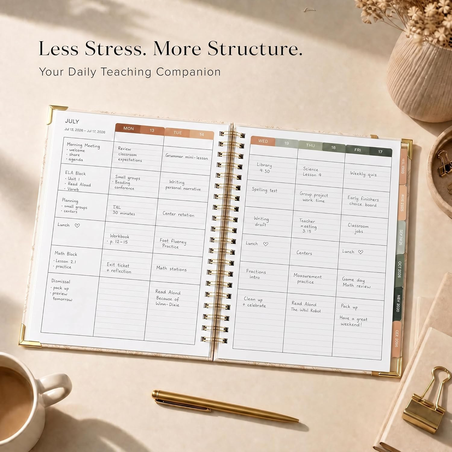 Aesthetic Teacher Planner For The 2026-2027 Academic School Year – Your All Incl