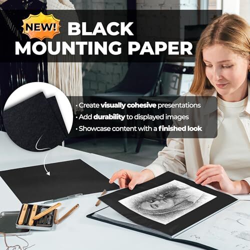 Dunwell Art Portfolio 9×12 Folder – (Black) with Assorted Sizes , Colors