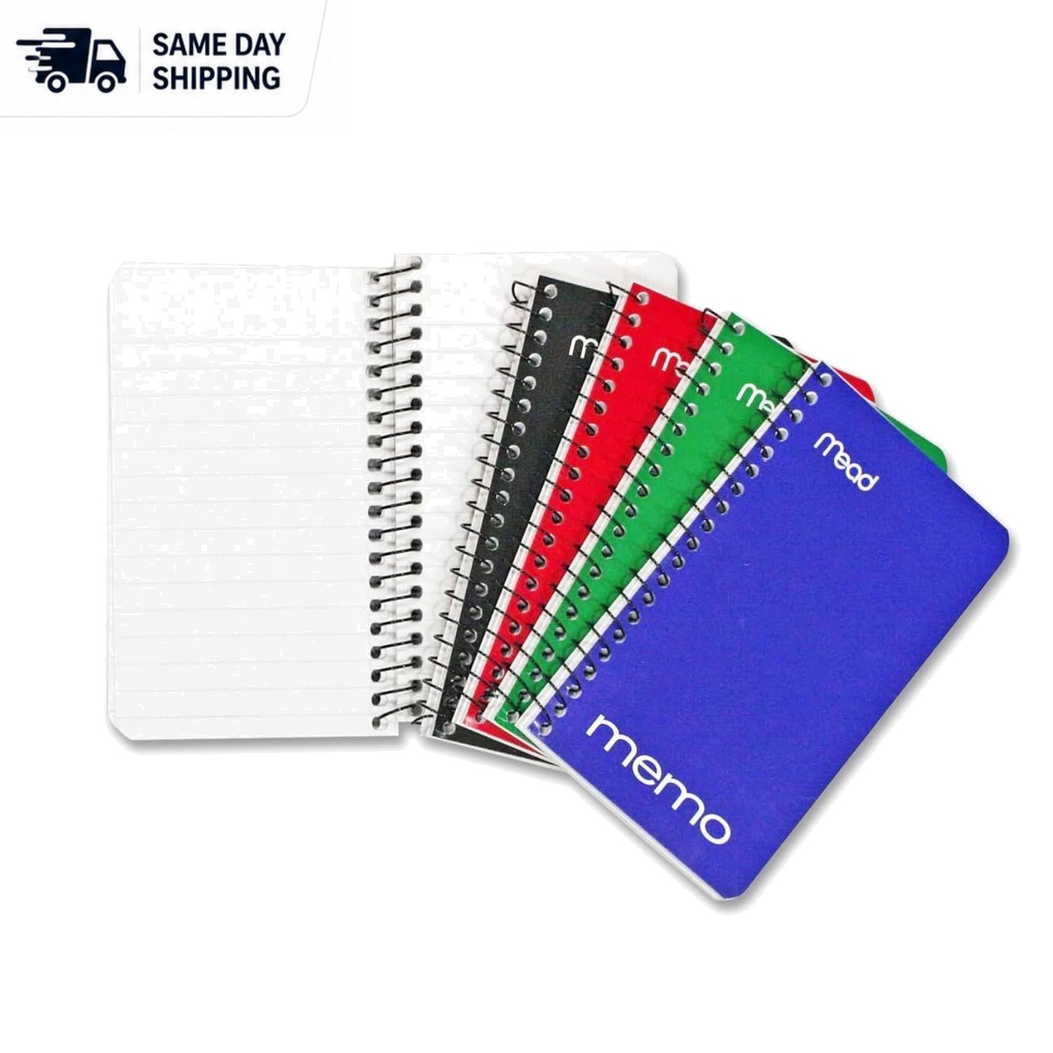 8-Pack Pocket Spiral Memo Notebooks, 3″ x 5″, Assorted Colors for School & Of…