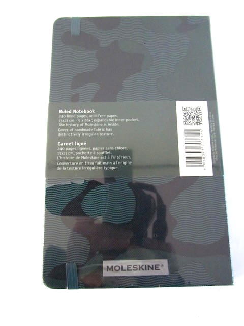 Retired Moleskine Fabric Camouflage Nomad Notebook Fabric Cover Line Ruled