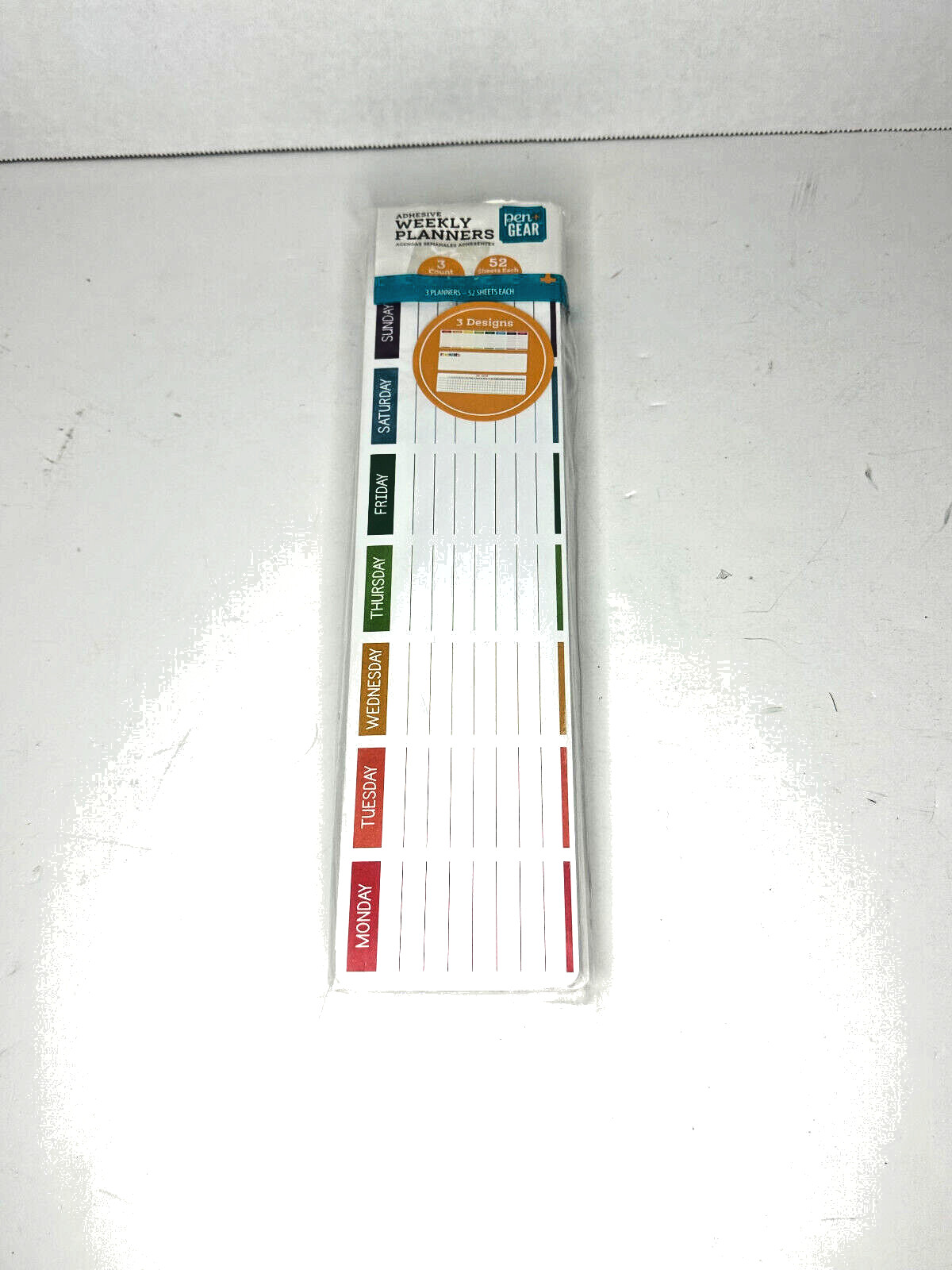 Pen and Gear Adhesive Weekly Planner 3 in 1 Pack 52 Each Different Designs