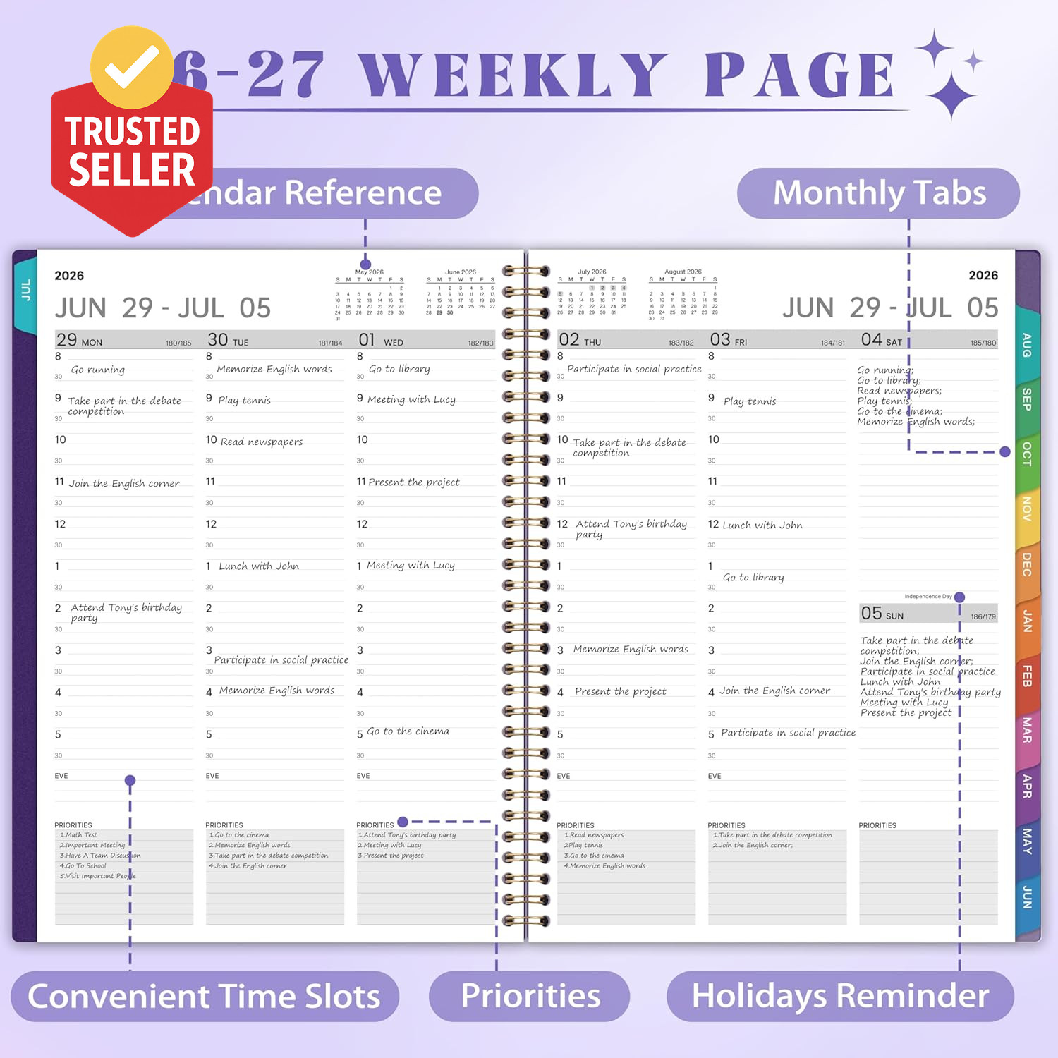 2026-2027 Appointment Book/Planner – 8.2″ X 11″, Daily Planner from Jul. 2026 –