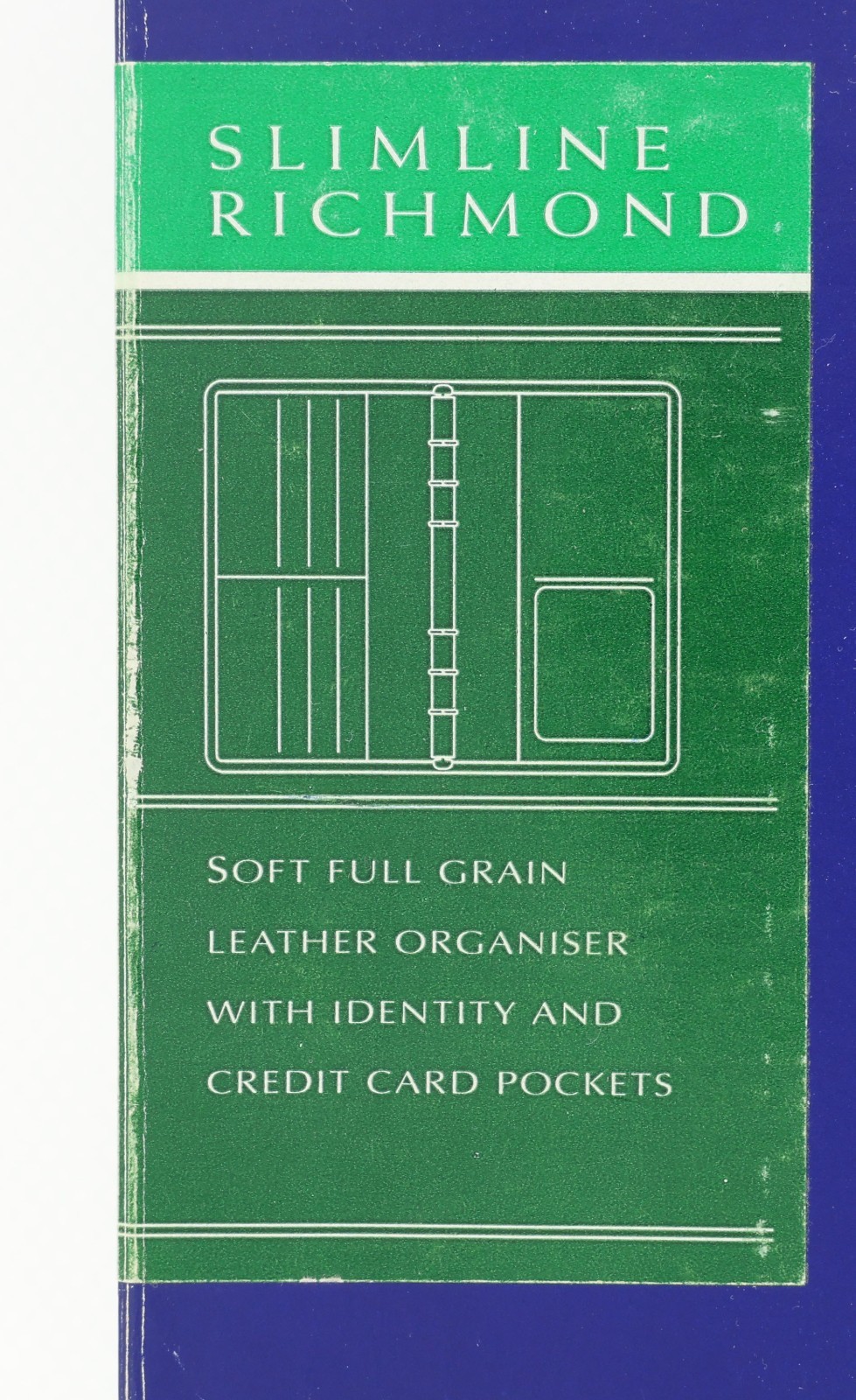 Never Used Circa 1996 Filofax Slimline Richmond Genuine Leather Organizer