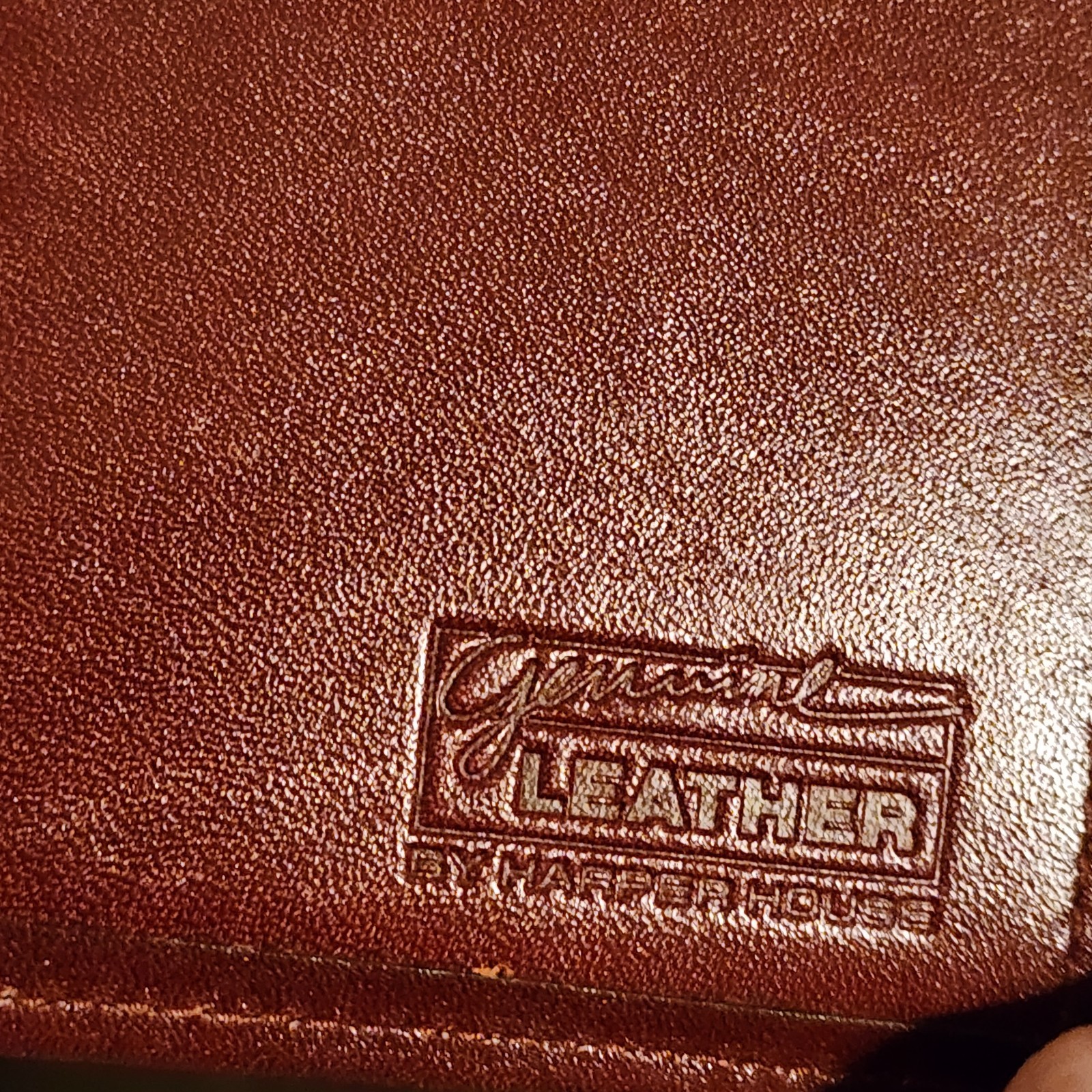 Vintage 1987 Harper House Genuine Leather Small Planner Agenda Burgundy w/ Pen