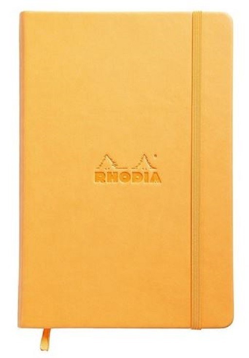 Rhodia Rigid Webnotebook Orange A5, 192 Lined Pages Hardcover