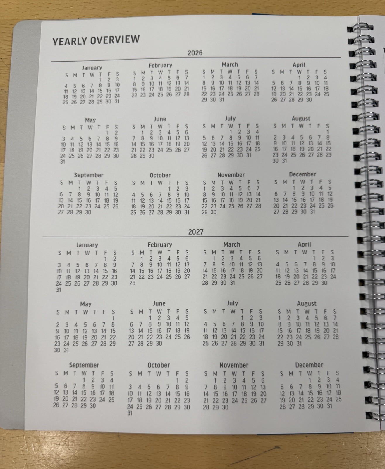 AT-A-GLANCE 2026 Weekly Planner My Week Appointment Book Black Spiral