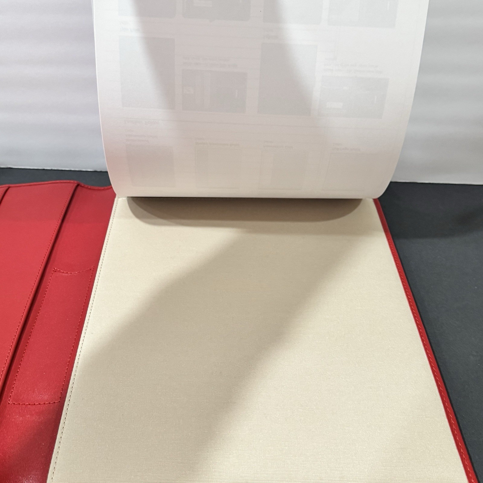 Levenger Red Leather Tyler Folio Executive Portfolio 12.5×10” NWOB Retail $170