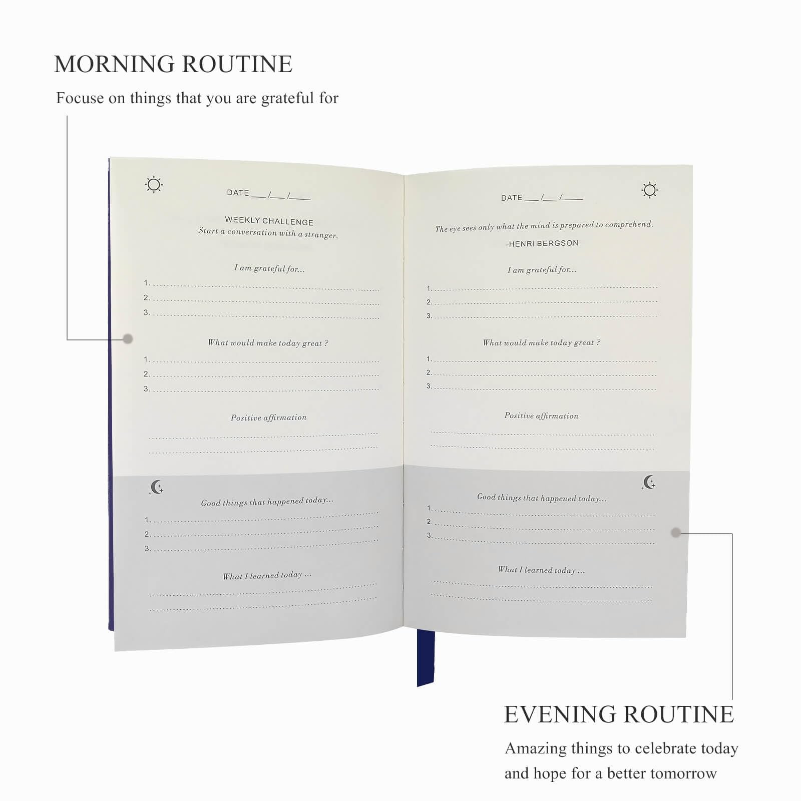 The Gratitude Journal – A Few Minutes a Day for More A5, Royal Blue