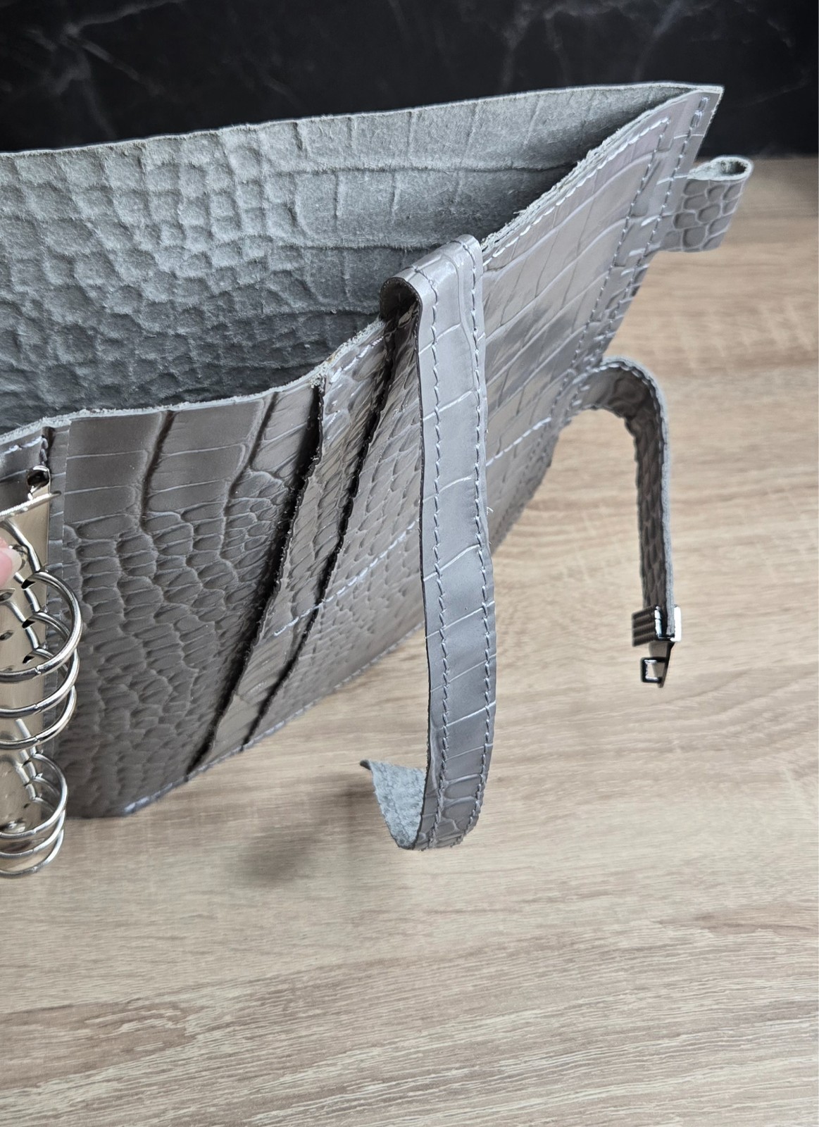 Grey Leather Cover planner A5 – Oops Shop just cover with binder