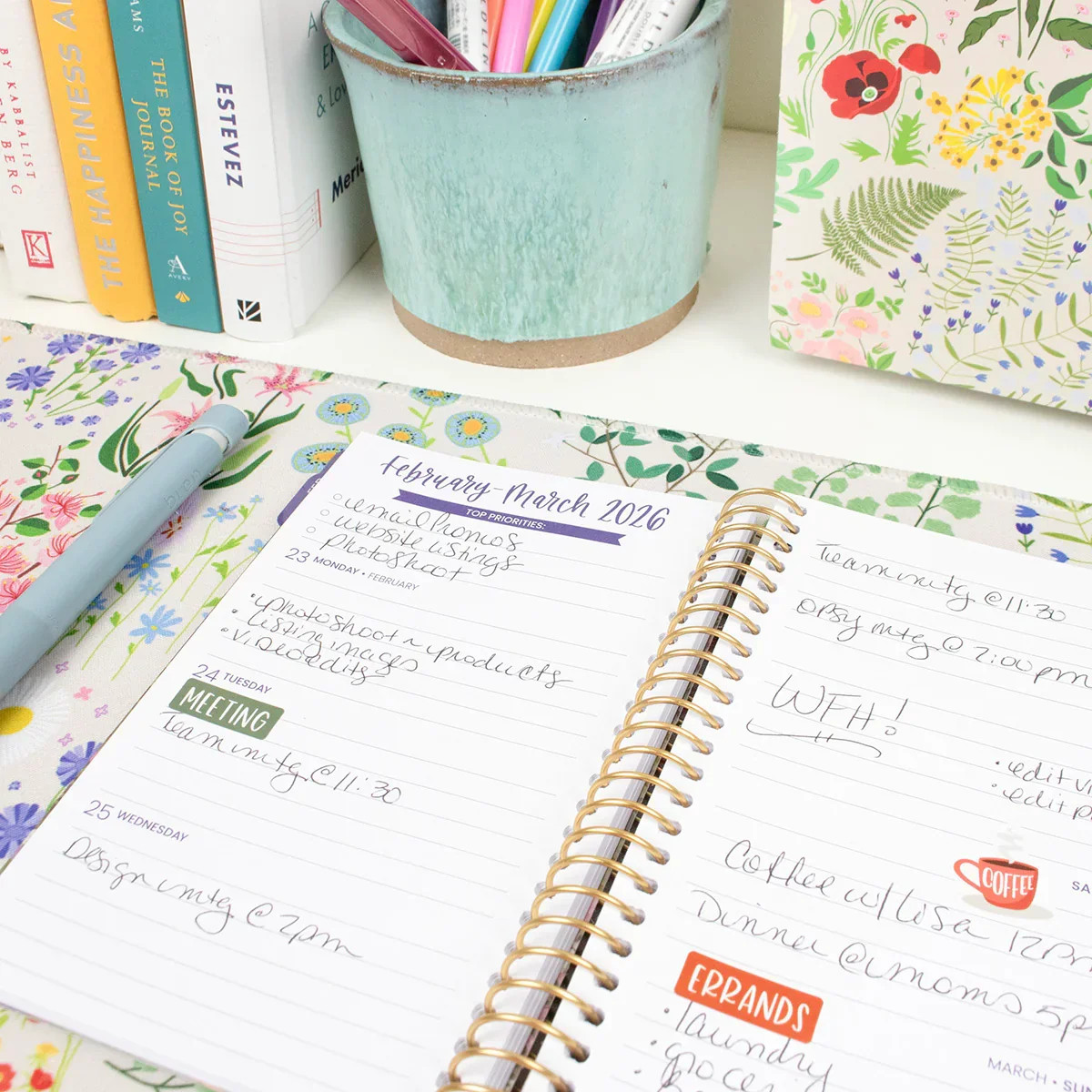 2026 Soft Cover Planner, 4″ x 6″, Wildflower Mountainside