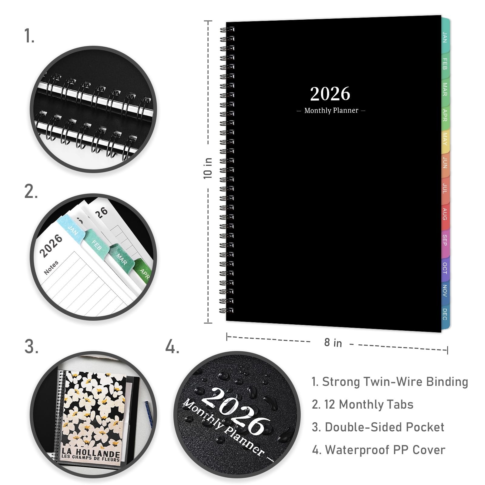 2026-2027 Monthly Planner – JAN. 2026 – DEC. 2026, Planner 2026-2027 with Col…