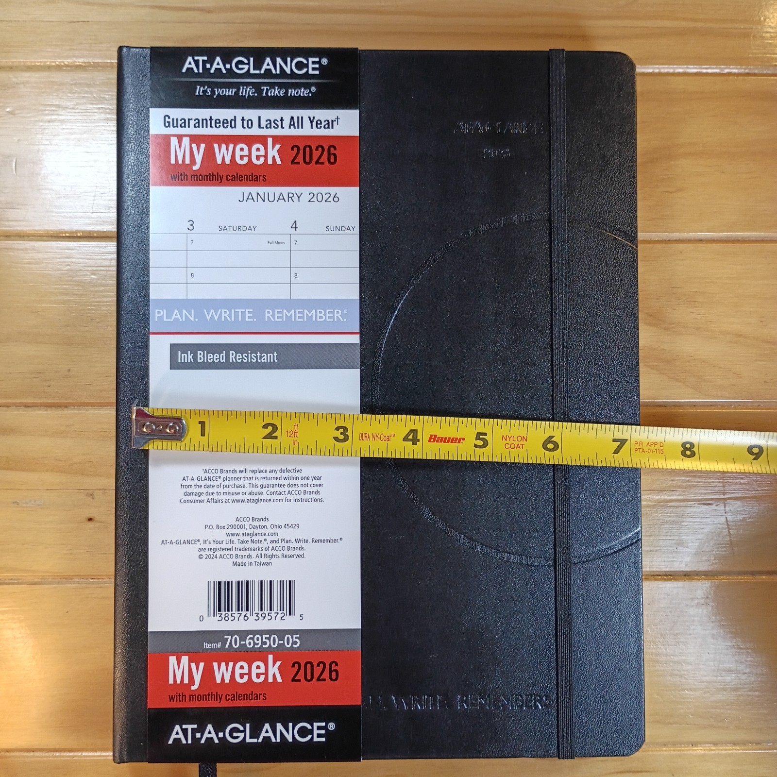 AT-A-GLANCE My Week 2026 Item #70-6950-50 Ink Bleed Resistant Hardcover New.