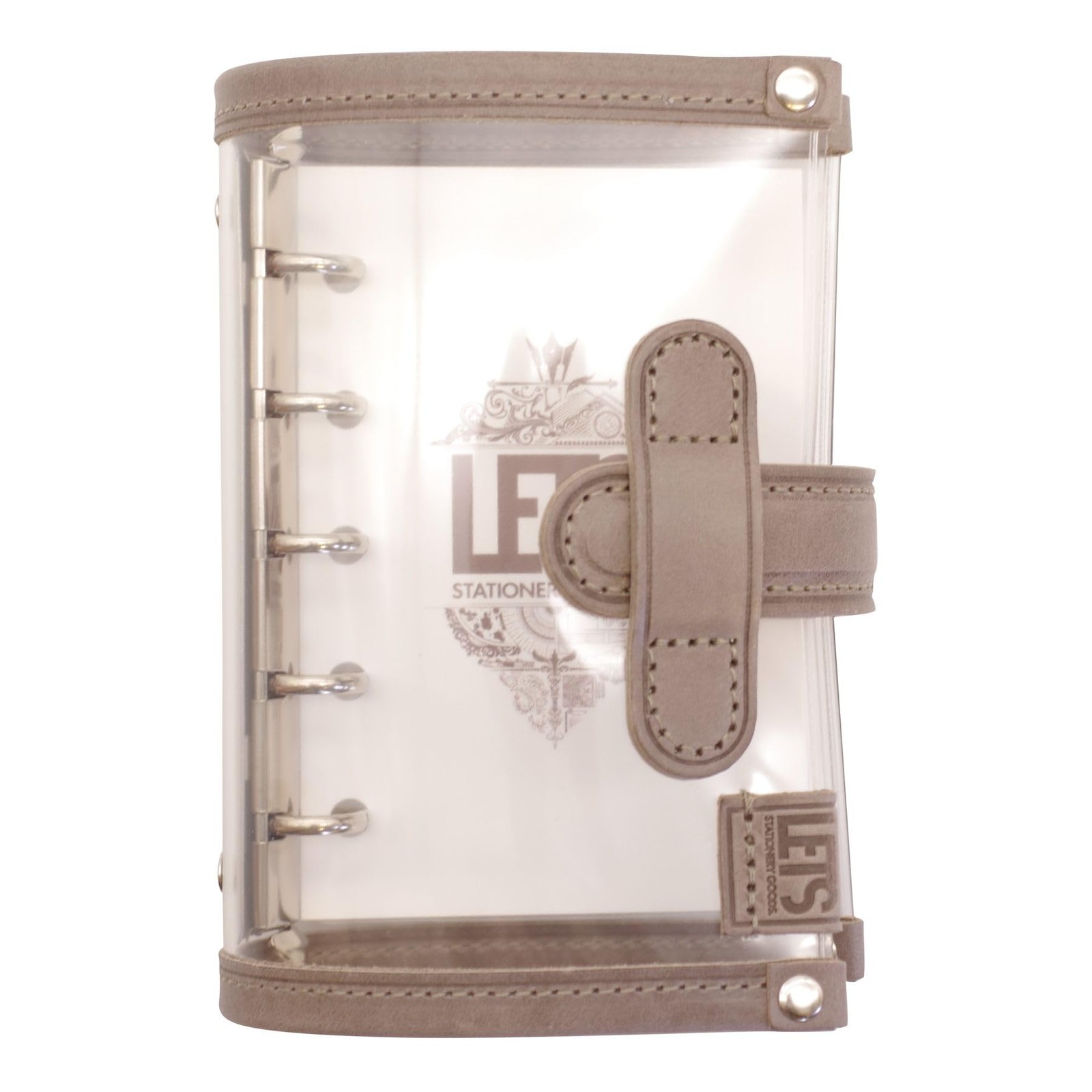 LETS STATIONERY GOODS Clear System Planner Mini 5 [mostro/Greige]