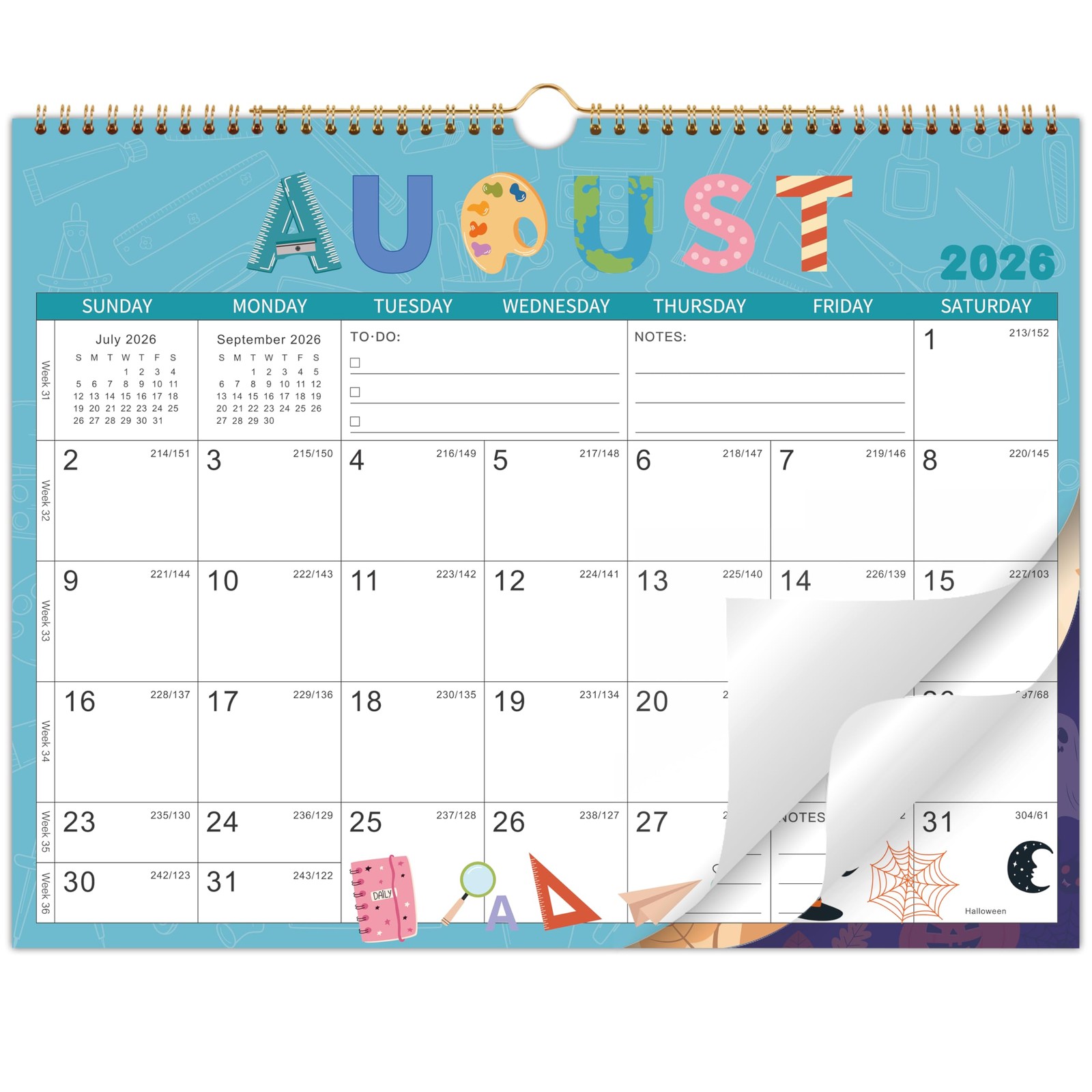 Wall Calendar 2026-2027 – Calendar, 24-Month Green 3
