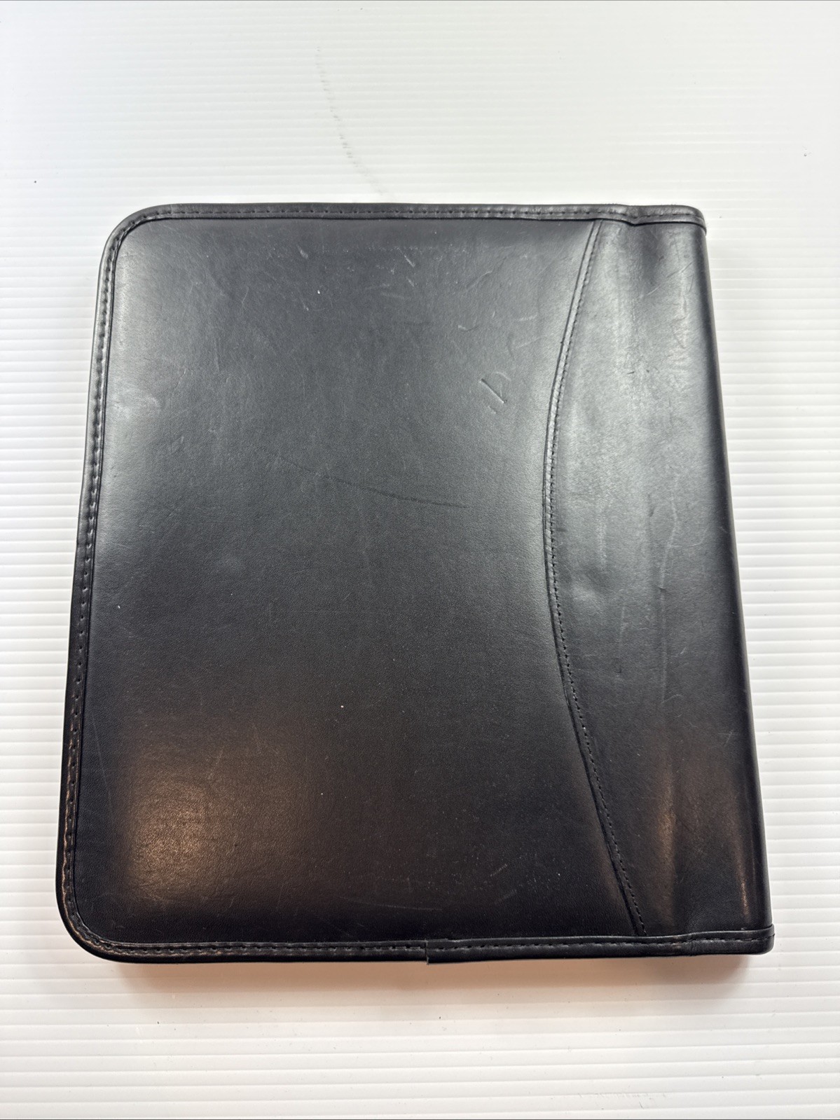 Levenger Leather Pro Folio Letter Size Smooth Black Notebook 13×11”