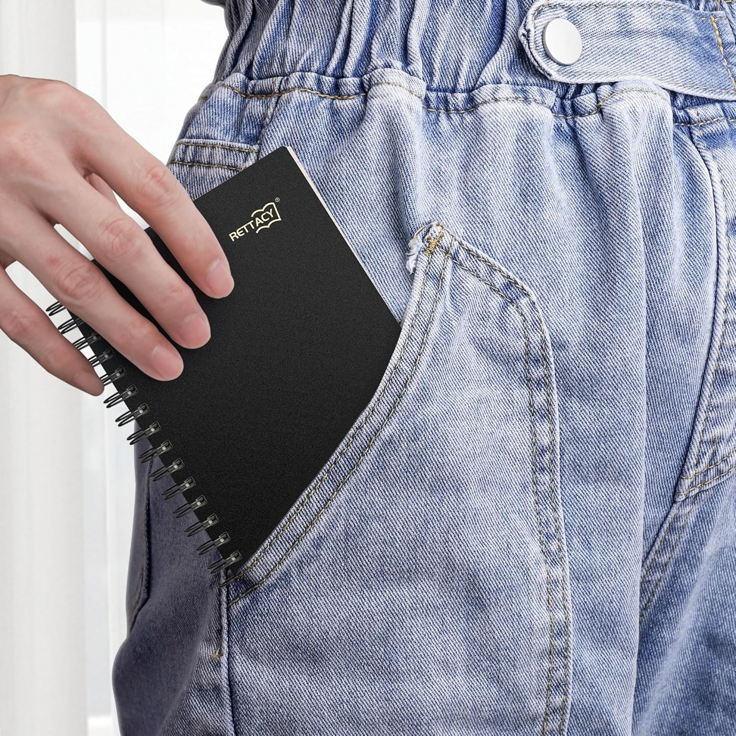 Versatile A6 Spiral-Bound Notebook – 160 Pages, Waterproof Cover, Inner Pocket