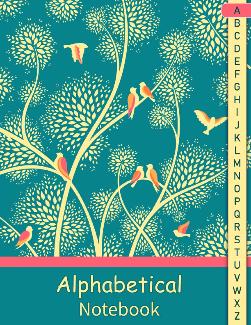 Alphabetical Notebook 4 pages per letter / A4 Size /105 pages. Large LinedJou…