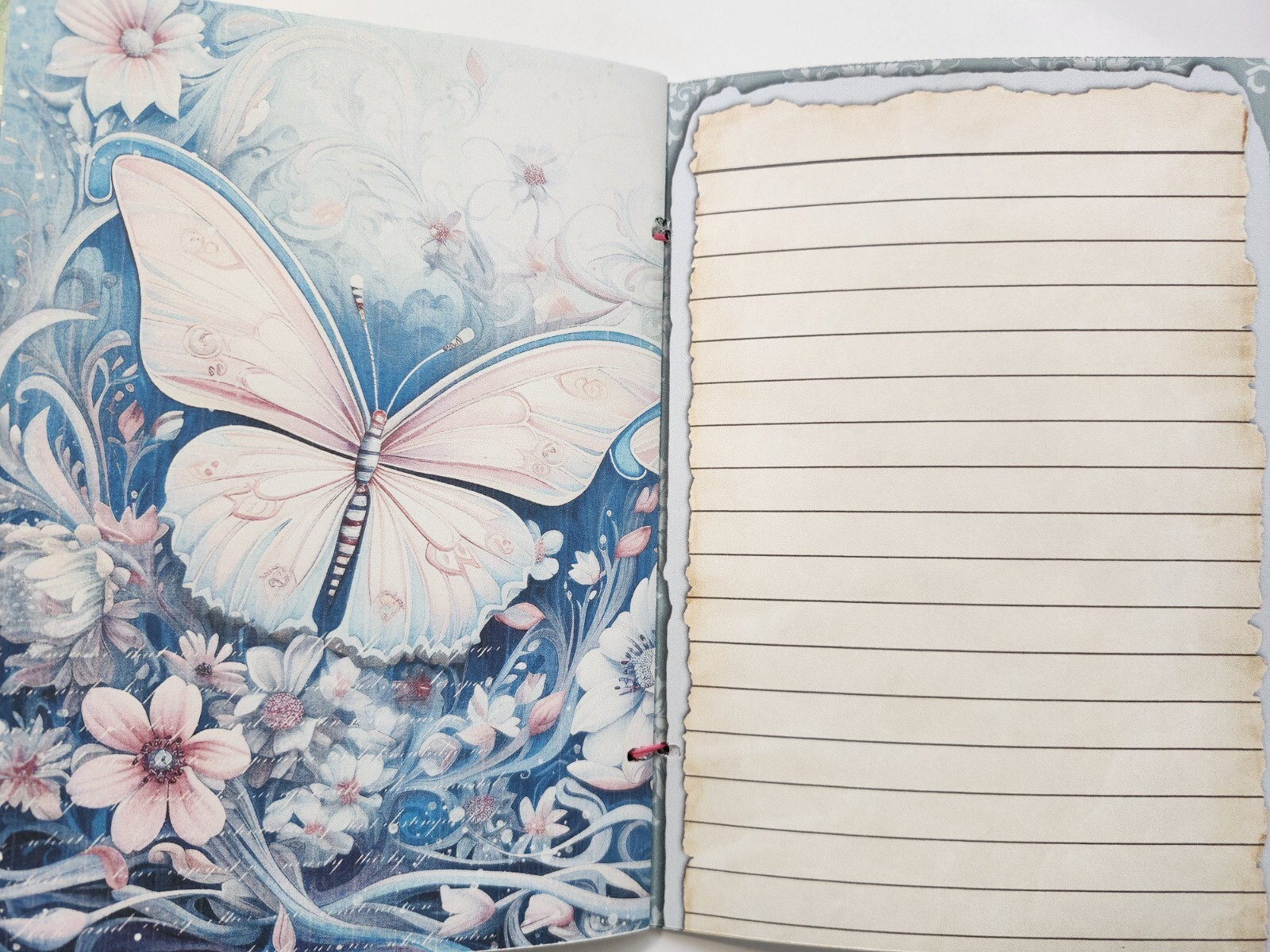 Junk Journal Booklet “BEAUTIFUL BUTTERFLIES” HANDMADE Cards, Pockets, Ephemera