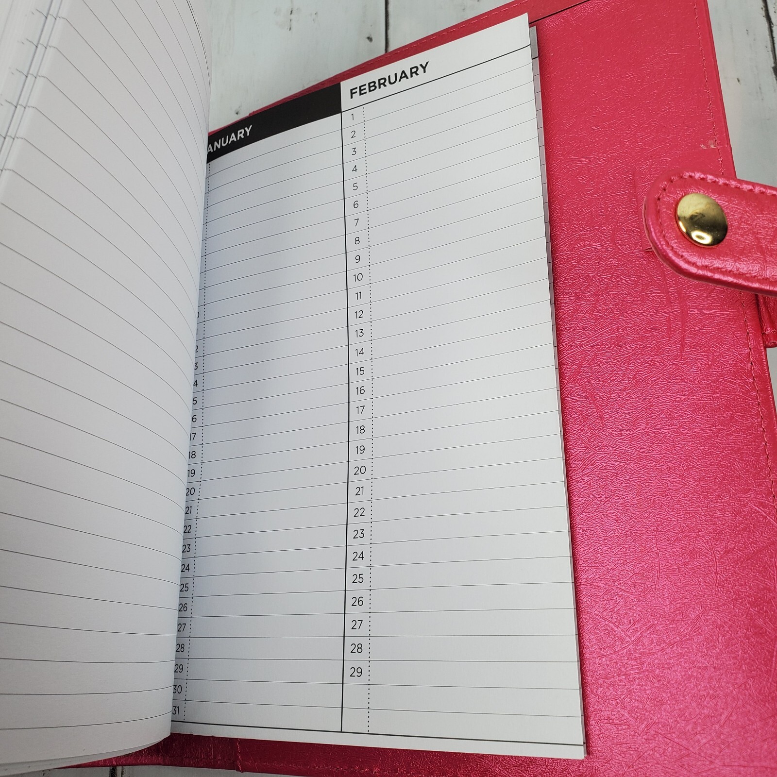 Creative Year 6 Ring Small Planner by Recollections – Hot Pink Gold Flamingo NEW