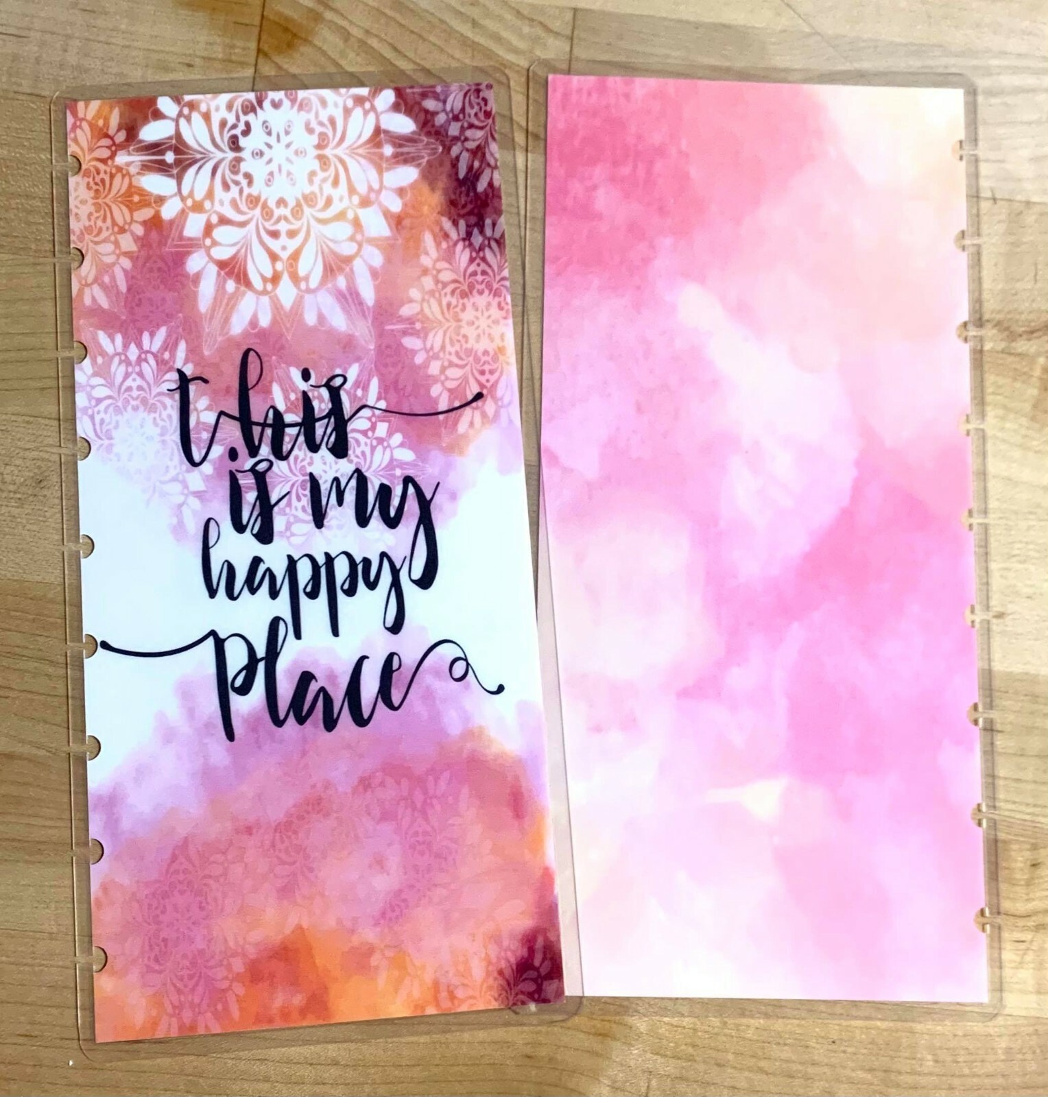 ‘This is my Happy Place’ Quote Cover Set 4 use with Half Sheet NB Happy Planner-