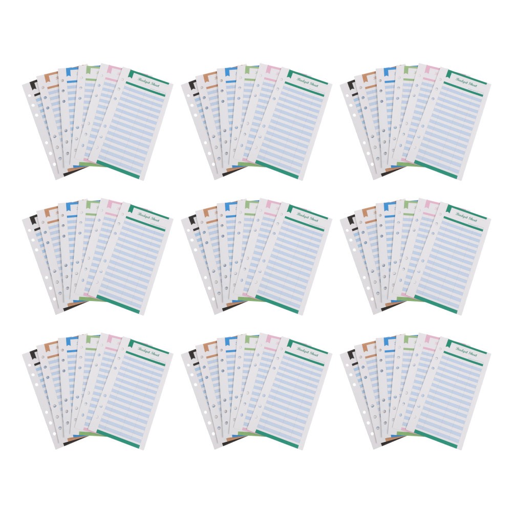 Multi Color Budgeting Binder Refills A6 Planner Inserts for Expense Tracking