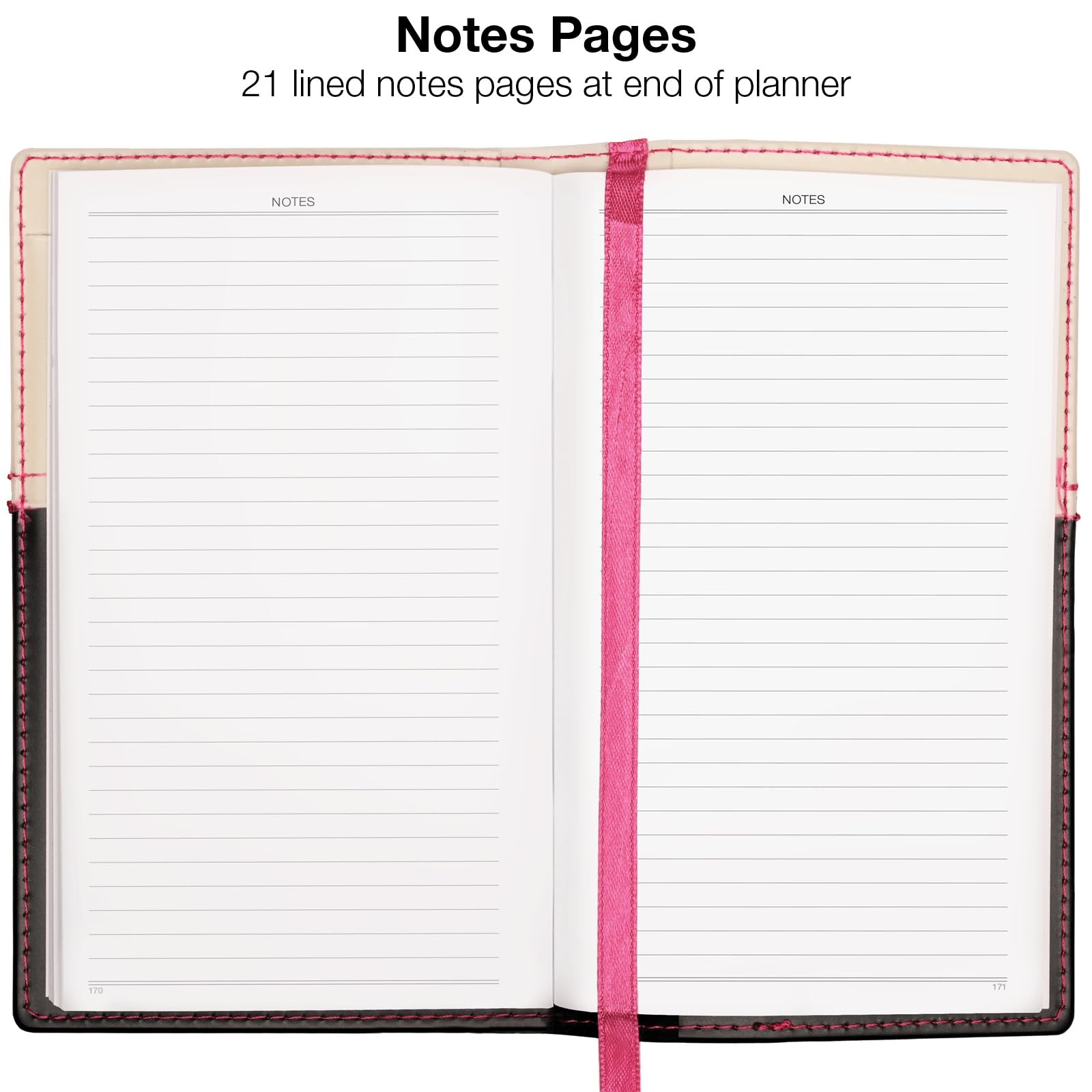 2026 Pocket Planner/Pocket Calendar, 3.5″x6″: Includes 14 3.5″ x 6″, Pink