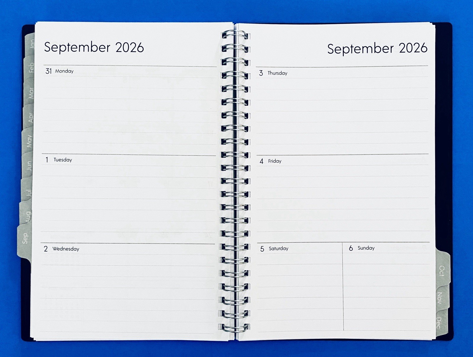 Blue Sky 2026 Weekly and Monthly Black Spiral Planner Calendar Jan-Dec 5″x 8″