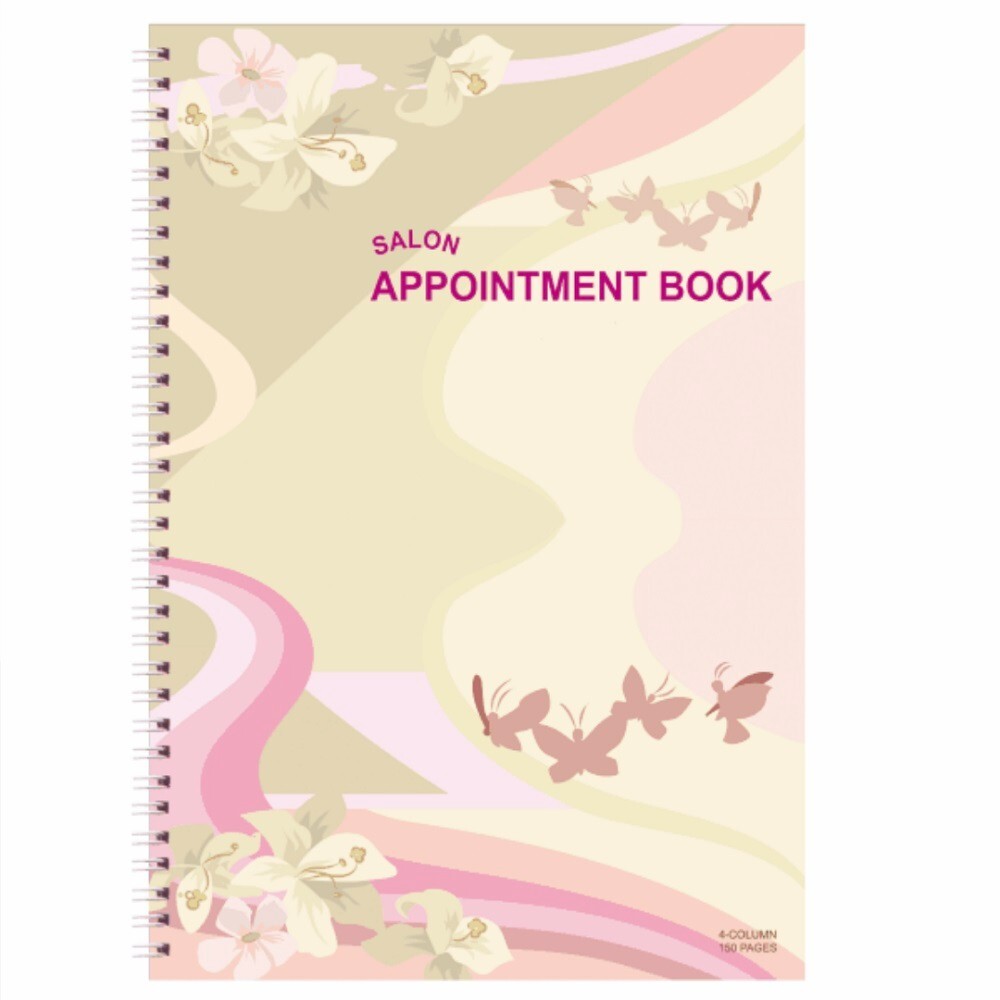 Salon Appointment Book 4-Column 150 Pages AB104