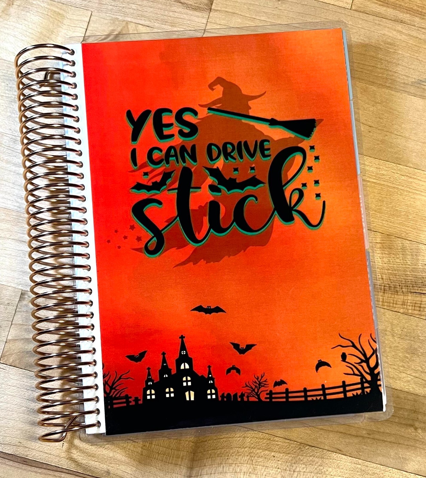 Witch “Yes I drive Stick” Cover Set 4 use w/ Erin Condren A5 Coil Spiral Planner