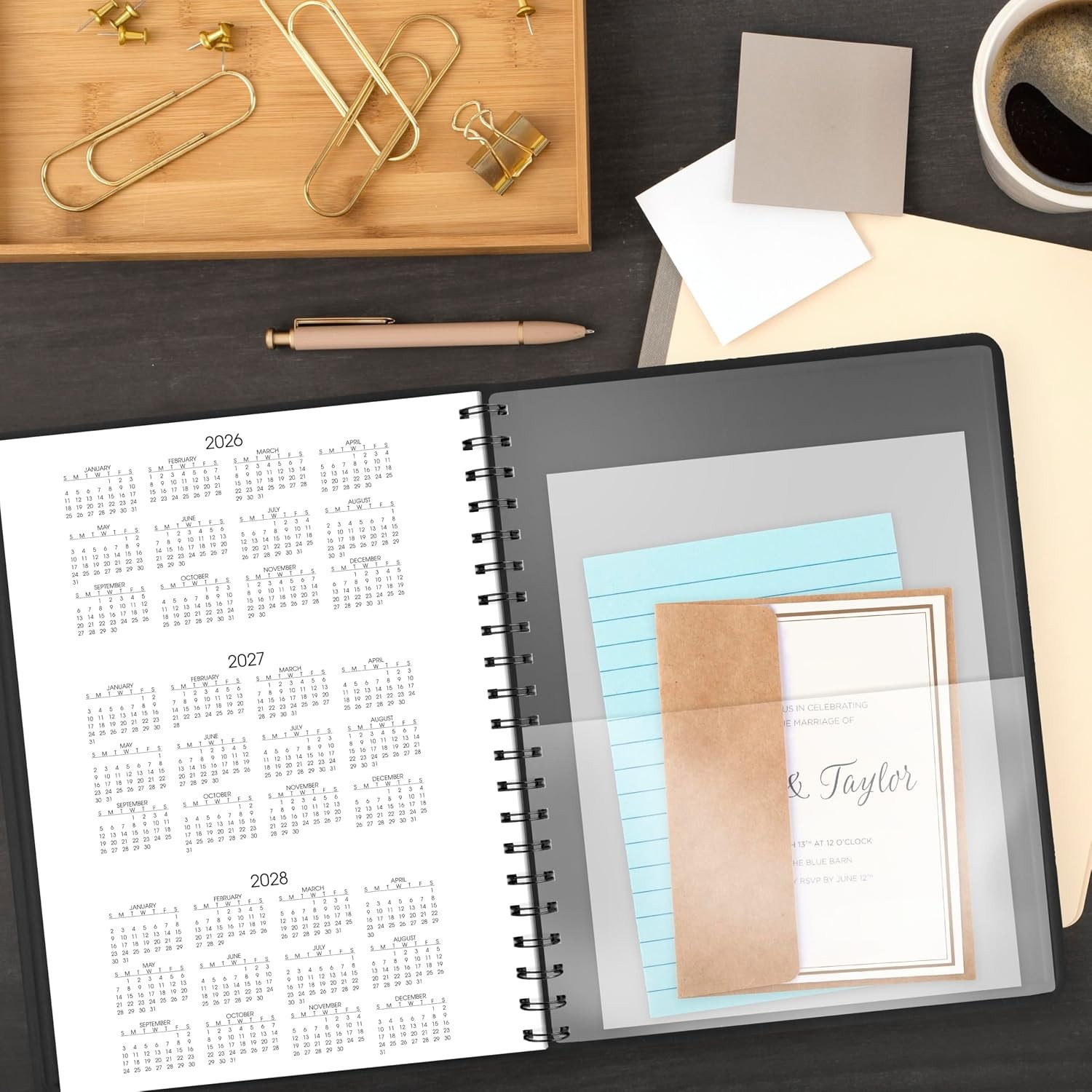 2027 Appointment Book Planner Daily Group Planner 8″ x 11″ Two Person