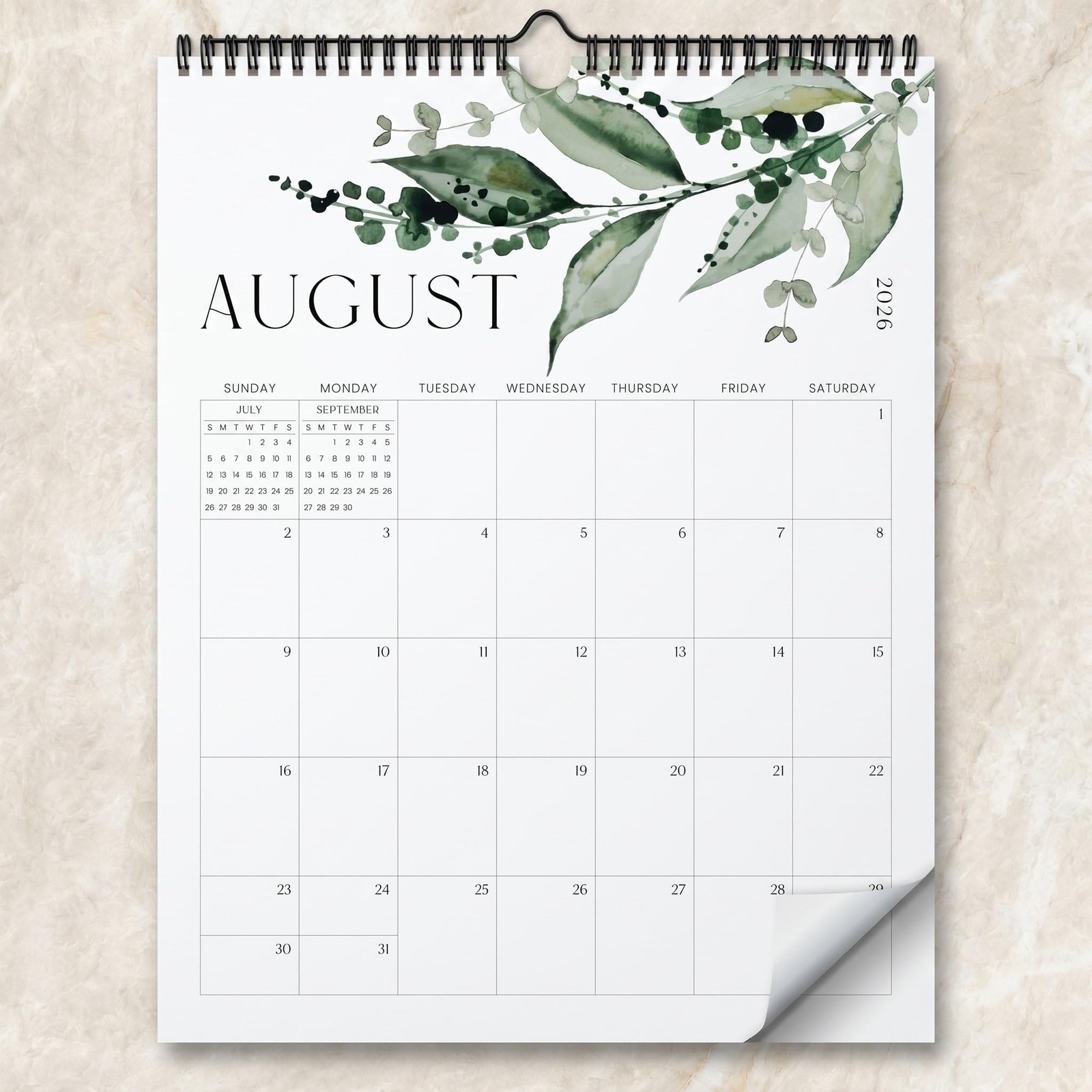 Aesthetic 2026-2027 Wall Calendar – Runs From June 2026 Until December 2027