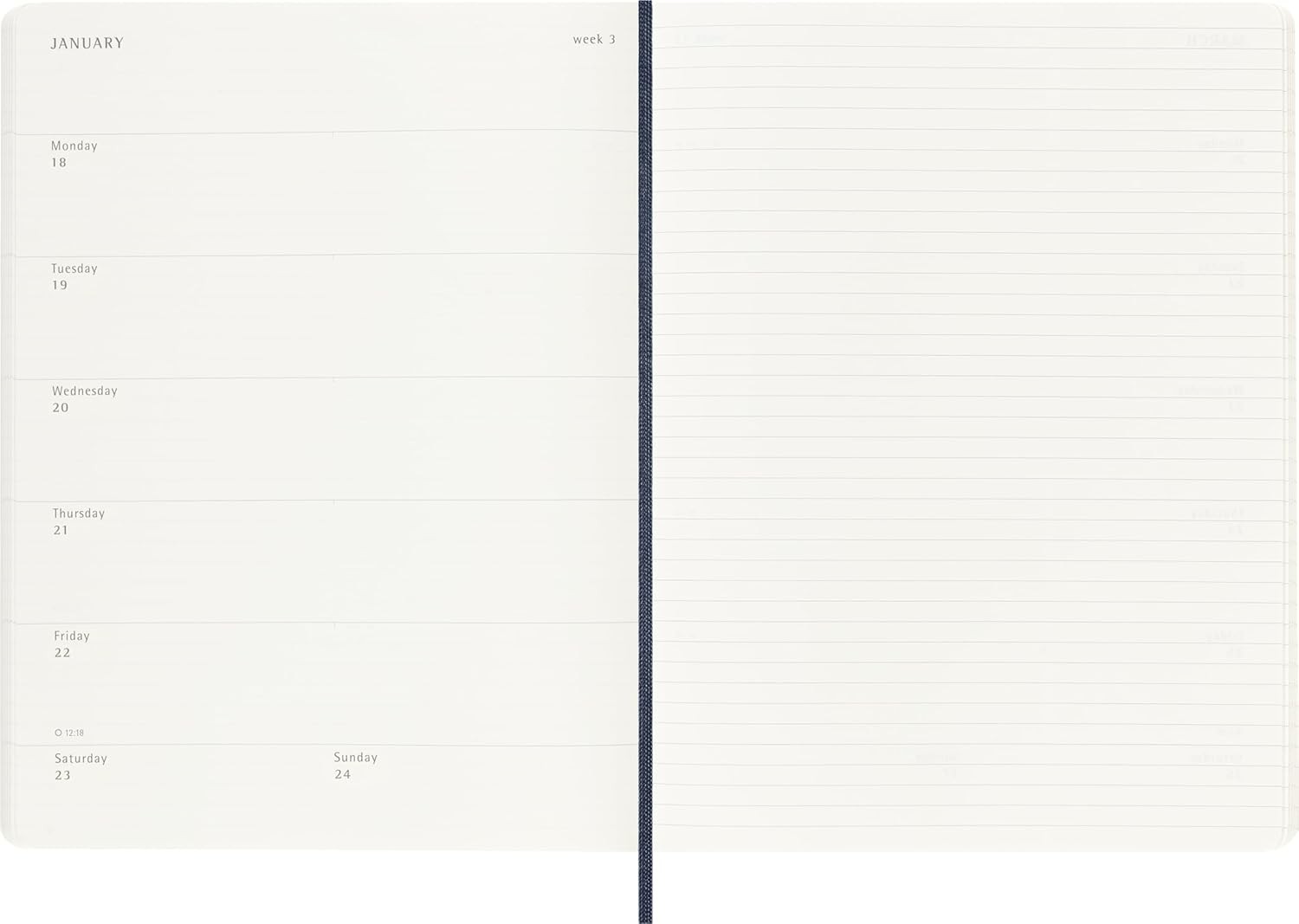 Moleskine Weekly Planner 2027, Soft Cover 12 Month Diary with Space for Notes an