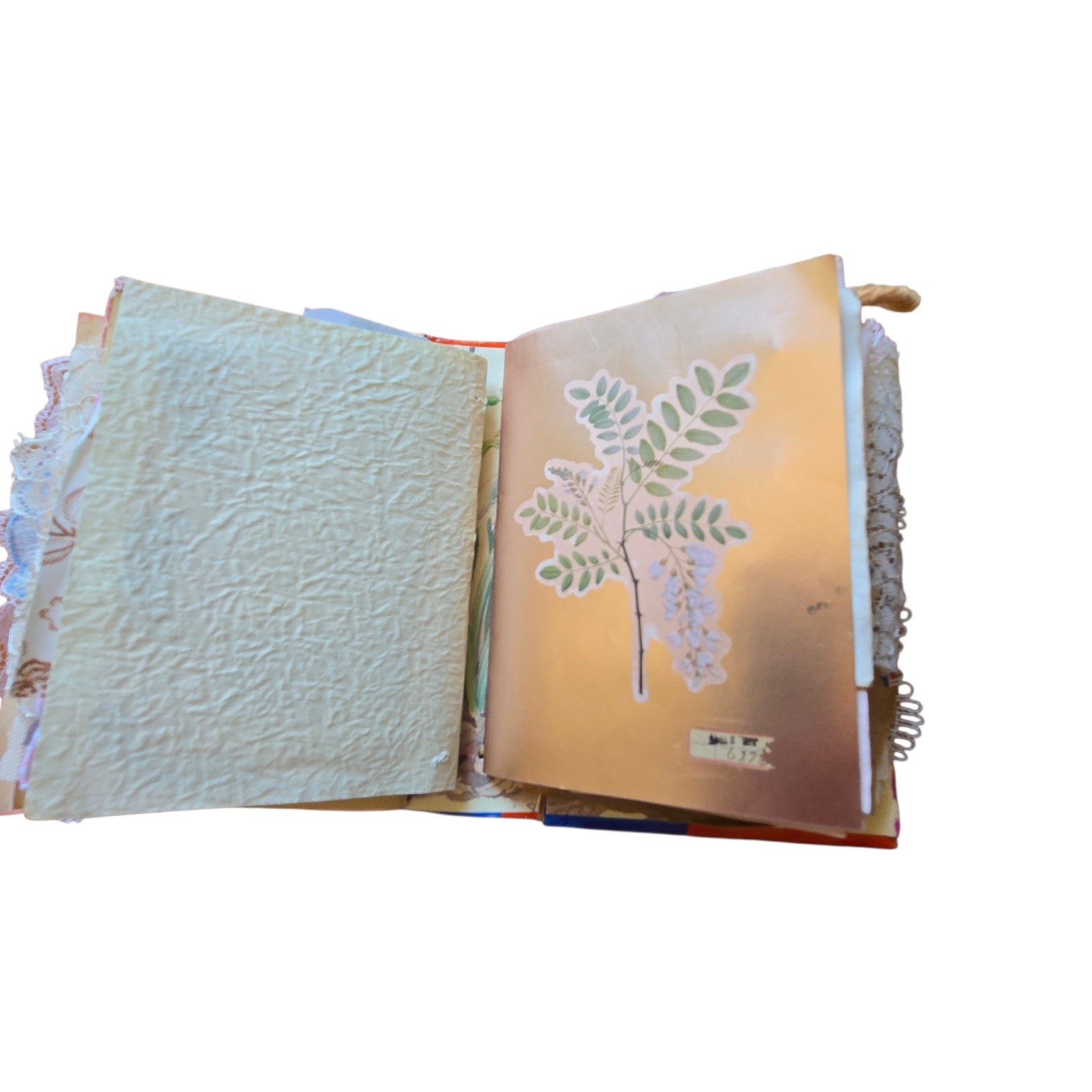 Handmade Chunky Junk Journal Use for Writing Art Photos Floral Embellishments