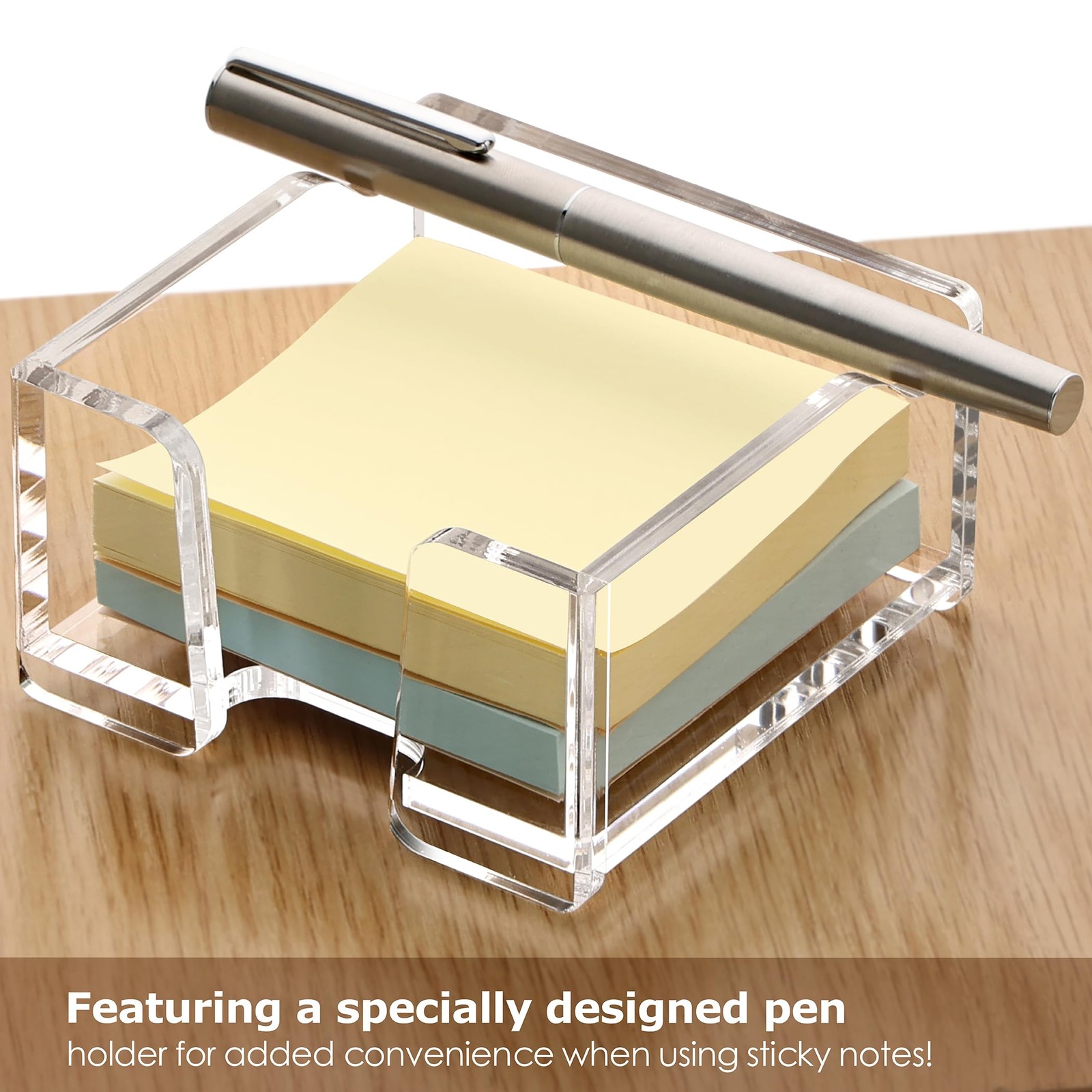 SANRUI Acrylic Sticky Note Holder , for Post-it Pad Transparent