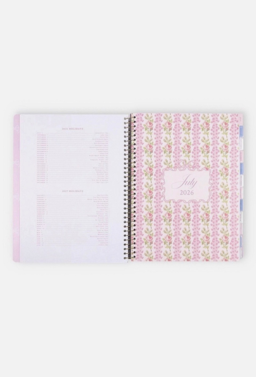 LoveShackFancy x Target – Yoobi Monthly and Weekly Planner 7″x 9″ – Coquette Bow