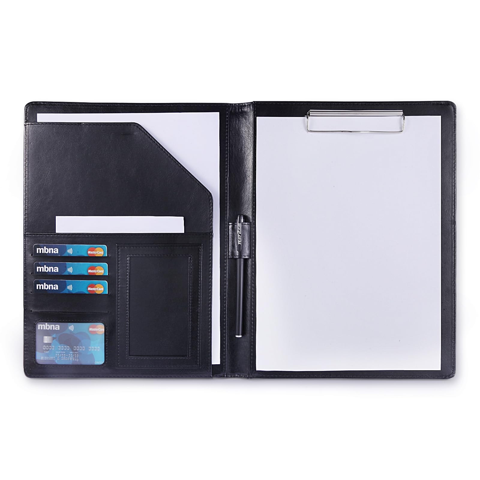 Portfolio Binder, A4 Size Padfolio for Women and Man, Washable Leather Binder…