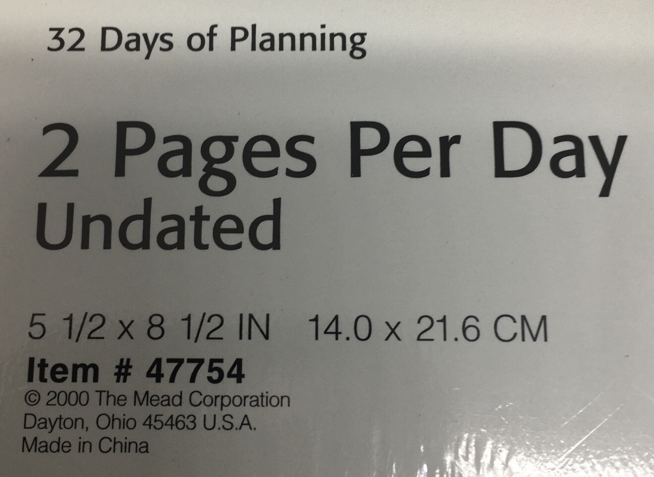 At-A-Glance #47754, 2 Pages Per Day 5 1/2 x 8 1/2 fits 3 & 7 ring, 32 per pack