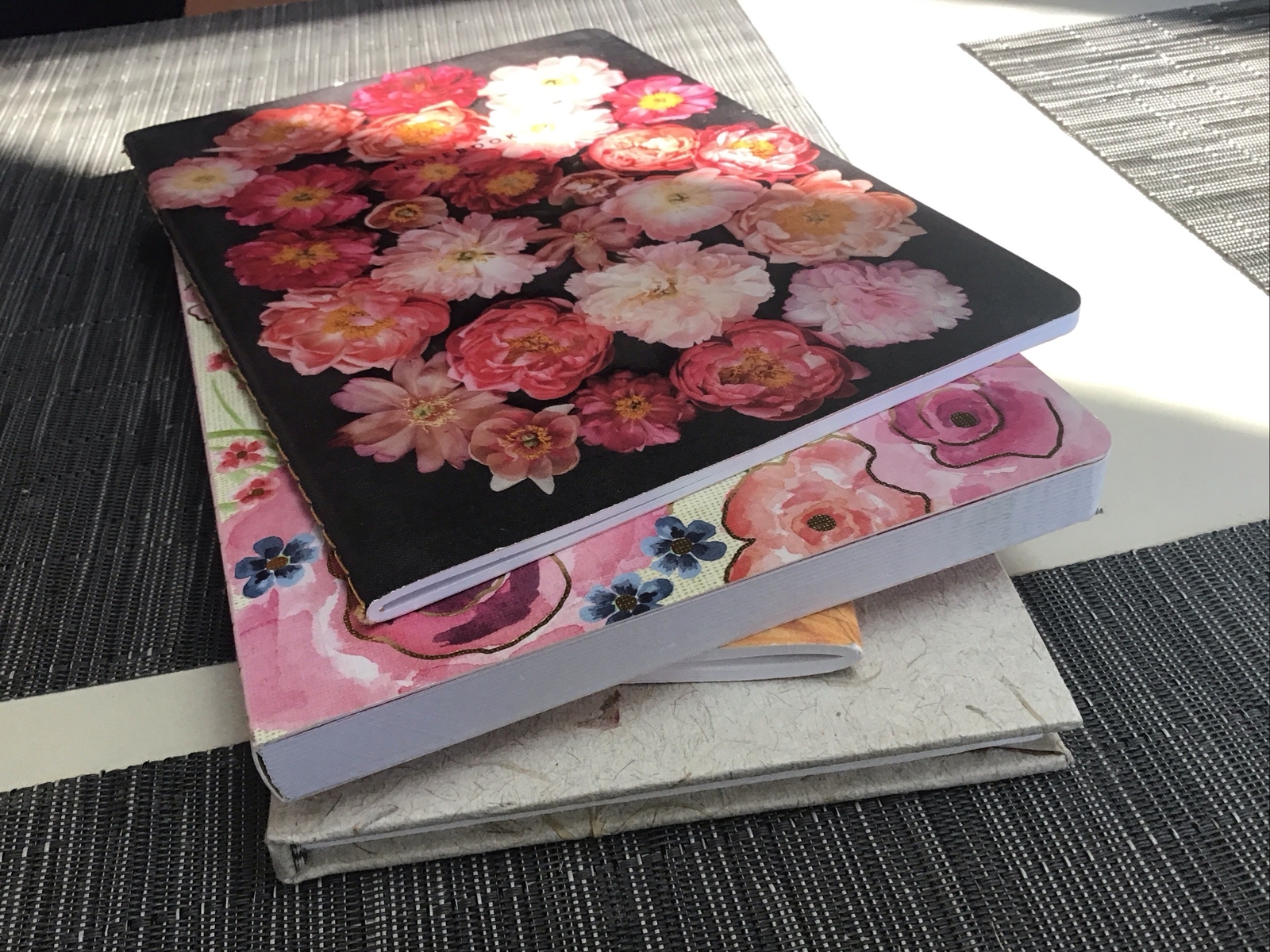 Lot 4 Floral Journals /diary/sketchbooks Lined And Unlined Blank Pages